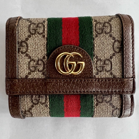 Gucci Handbags - GUCCI Ophidia Multi PVC Leather Trifold Wallet